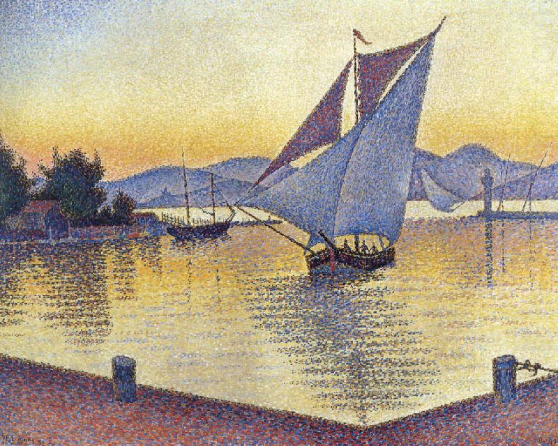 Paul Signac port at sunset china oil painting image